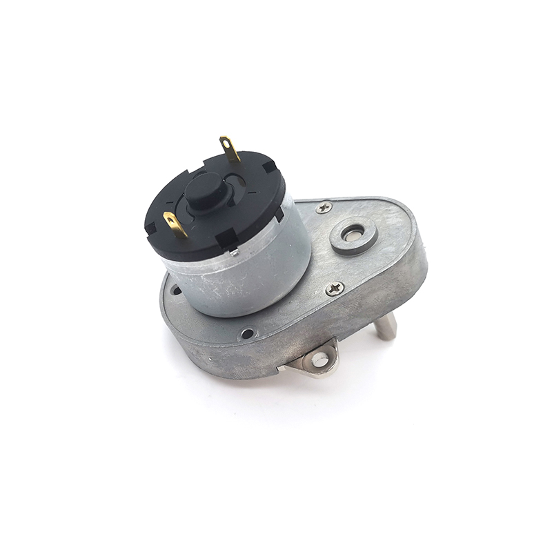 High precision geared DC motor with metal shaft and compact design