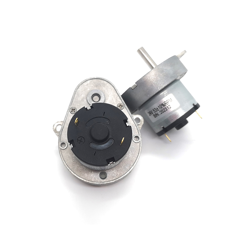 High precision geared DC motor with metal shaft and compact design