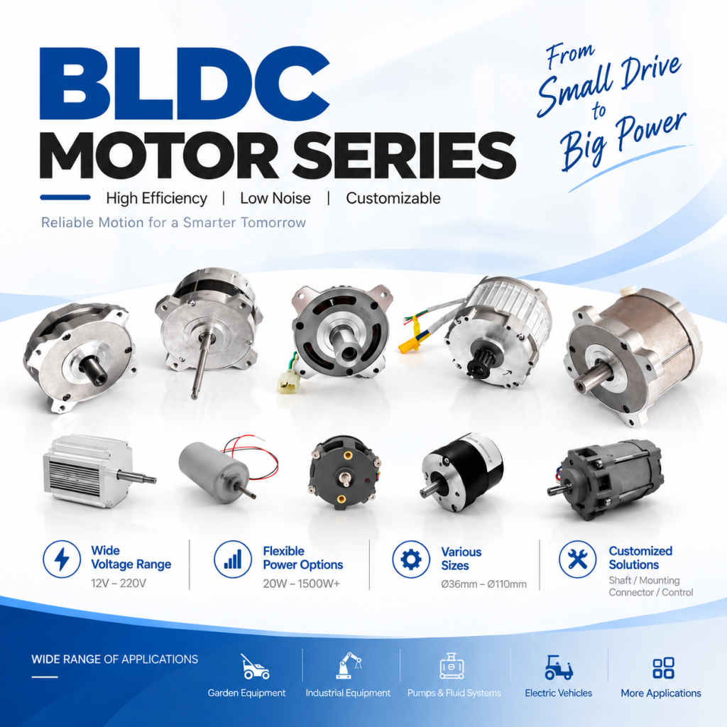 Custom BLDC motors for electric scooters and electric vehicles