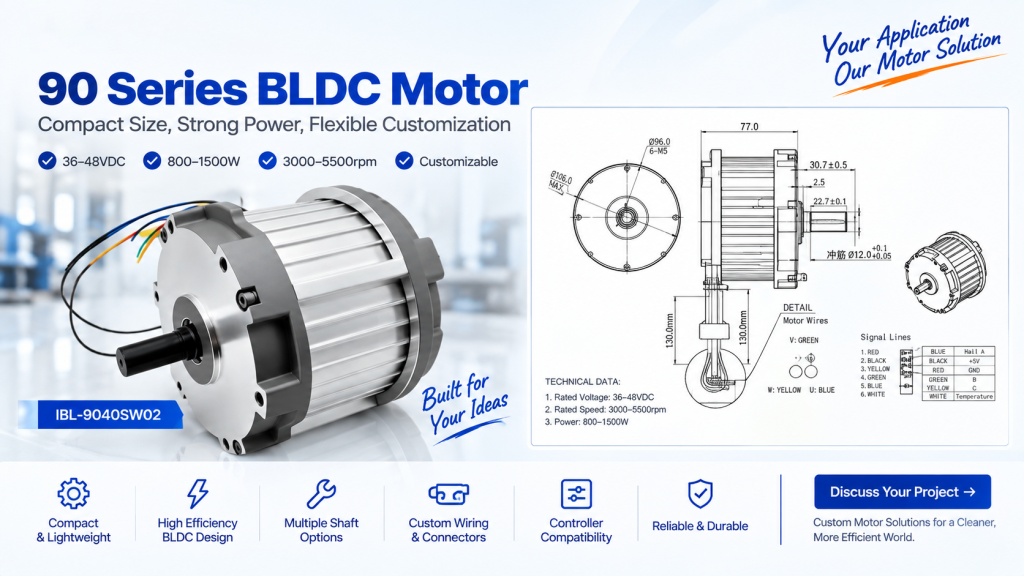 90 Series BLDC motor for go-kart and electric vehicle applications