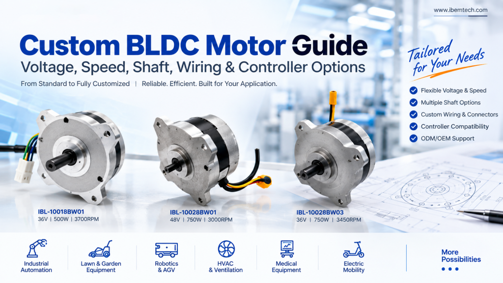 BLDC motor series for custom motor solutions and industrial applications